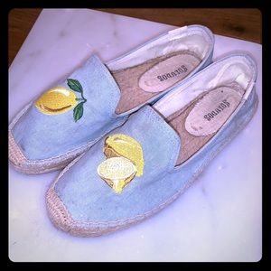 Chambray platform espadrilles